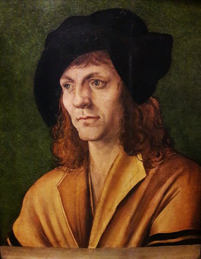 Portrait of a man in a yellow jerkin by Hans Leonhard Schäufelein